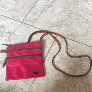 Dooney & Bourke red nylon crossbody